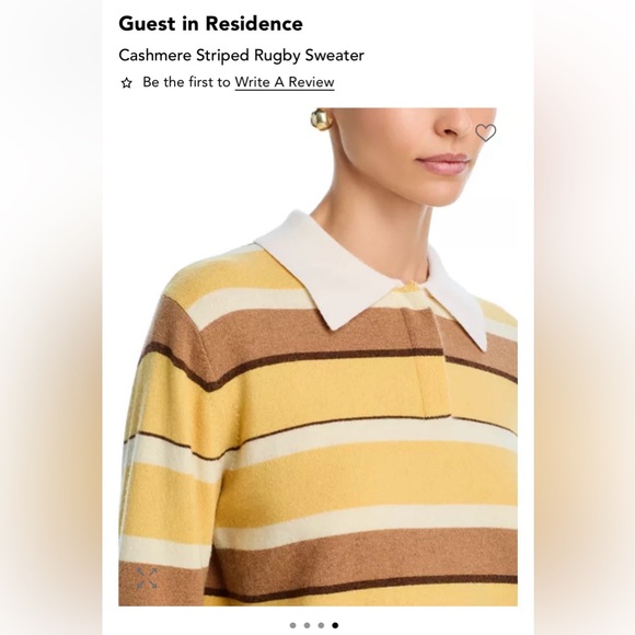NWT Guest In Residence cashmere Rugby sweater - Picture 3 of 7
